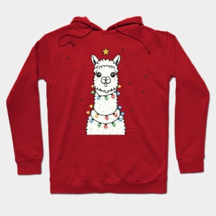 Llama with Christmas Lights T-Shirt Hoodie